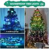 Christmas Tree Lights Waterfall Waterproof Outdoor Fairy Smart String Ring Decor