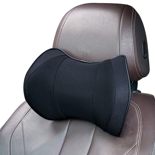 ZATOOTO Car Headrest Pillow Memory Foam Car Neck Pillow, Car Seat Head Support for Driving, Comfortable Breathable, Black