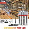 LED Temporary Work Light 80W 5000K Jobsite Building Construction Hanging Lights 