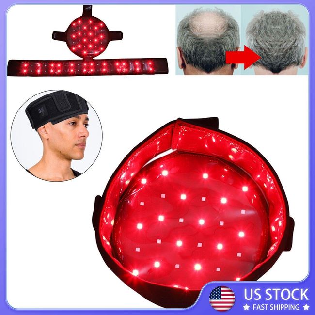 Infrared Red Light Therapy Cap Hair Regrowth Treatment Hair Loss Helmet Hat USbb