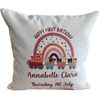Happy 1st Birthday Cushion Cute Rainbow Design