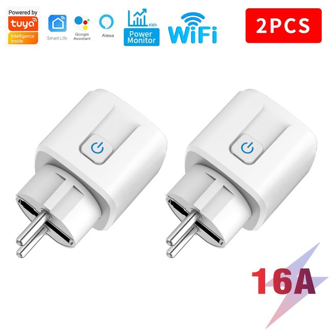 Smart Plug WiFi Socket EU 16A Power Monitor Timing Tuya Smart Life APP  Control