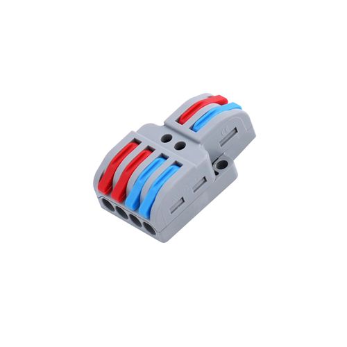 NineLeaf 40PCS Wire Connectors, 2 in 4 Out Lever Wire Connectors, Lever-Nuts Inline Splicing Connector, Push-in Quick Conductor Terminal, AWG 28-12