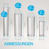 Tuuters 25 x Plastic Test Tubes with Cork Closure, Small Gift Packaging Plastic Tubes for Standing