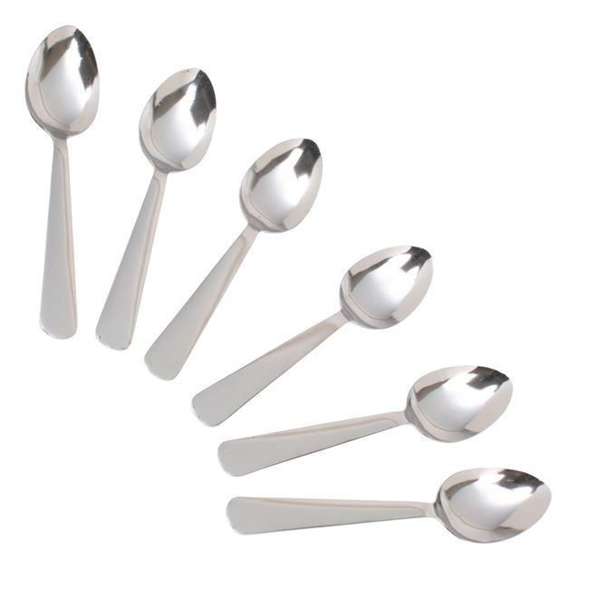 KitchenCraft Teaspoons Set of 6, Stainless Steel Coffee Spoons, 14 cm, Set of 6, Silver