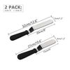 ICSTM Offset Spatula,Black Stainless Steel Offset Spatula (2 Pack,6in+8in Curved)