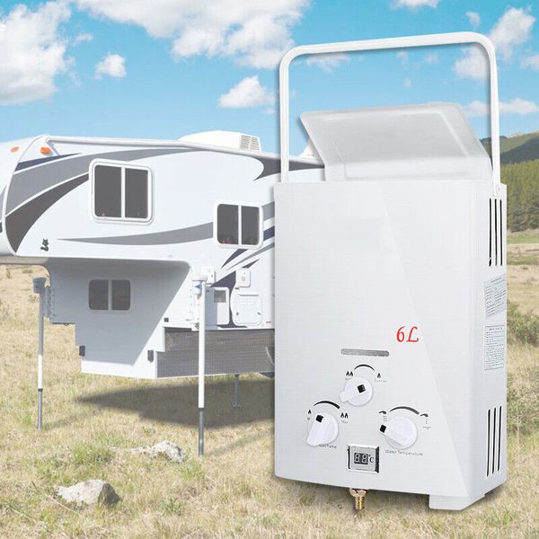 Portable LPG Propane Gas 6L Hot Water Heater Tankless Instant Boiler Outdoor RV