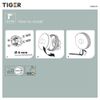 Tiger Urban, Towel hook large, Black, 29x50x50mm