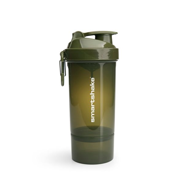 Smartshake Original 2GO One Protein Shaker Bottle 800 ml | Leakproof Gym Shaker Drink Bottle for Protein Shakes | BPA Free Protein Powder Shaker Cup for Men & Women | Army Green