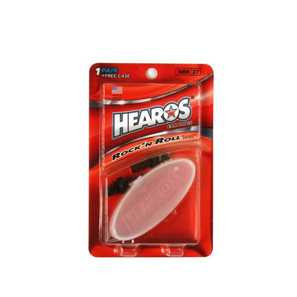 Hearos Earplugs Rock 'n Roll Series with Free Case, 1-Pair Foam