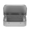 JOIKIT 20Pcs Rectangular Metal Empty Hinged Tins, 9.5 x 6 x 2cm Silver Mini Tin Box, Metal Storage Tin, Basic Necessities Home Storage Organizer Mini Box Set