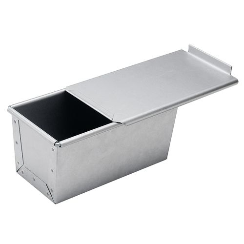 Shinkasha Baker's Bread Baking Mold with Lid for 0.75 Pieces Lee 33 85/75 x 170/160 x H85 mm Silver