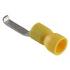 Pre-Insulated Crimp Terminals - Yellow Blade Hooked - Blade Width 3mm (1000 Pcs)