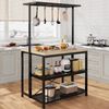 42" Kitchen Island Storage Bakers Rack, Microwave Oven Stand, Coffee Bar Table