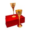 Silver & Gold Plated Brass Wine Glass Set (8.5'' x 3.25'') IND