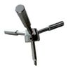 Round Shaft 3 Spoke Gun Safe Handle Replacement With Chrome Finish Safe Handle
