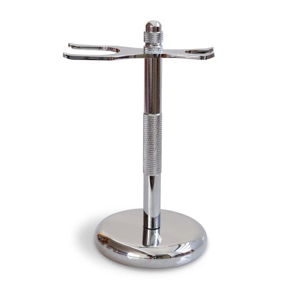 Bevel Safety Razor & Shaving Brush Display Stand with Non Slip Base, Dual Shave Stand Designed to Prevent Water Damage, Improve Hygiene and Protect Shaving Kit