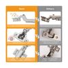 50 Pack Frameless Inset Soft Close Concealed European Hinges, Self Closing Sa...