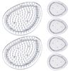 Healife Pack of 6 iron-on beads plates, ironing beads 5 mm, ironing beads templates, ironing beads stencils 9 x 7 cm, transparent egg shape