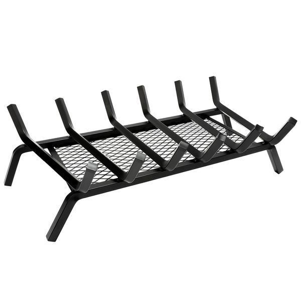 Fireplace Grate 27 inch with Ember Fireplace Log Holder fire grates for Firep...