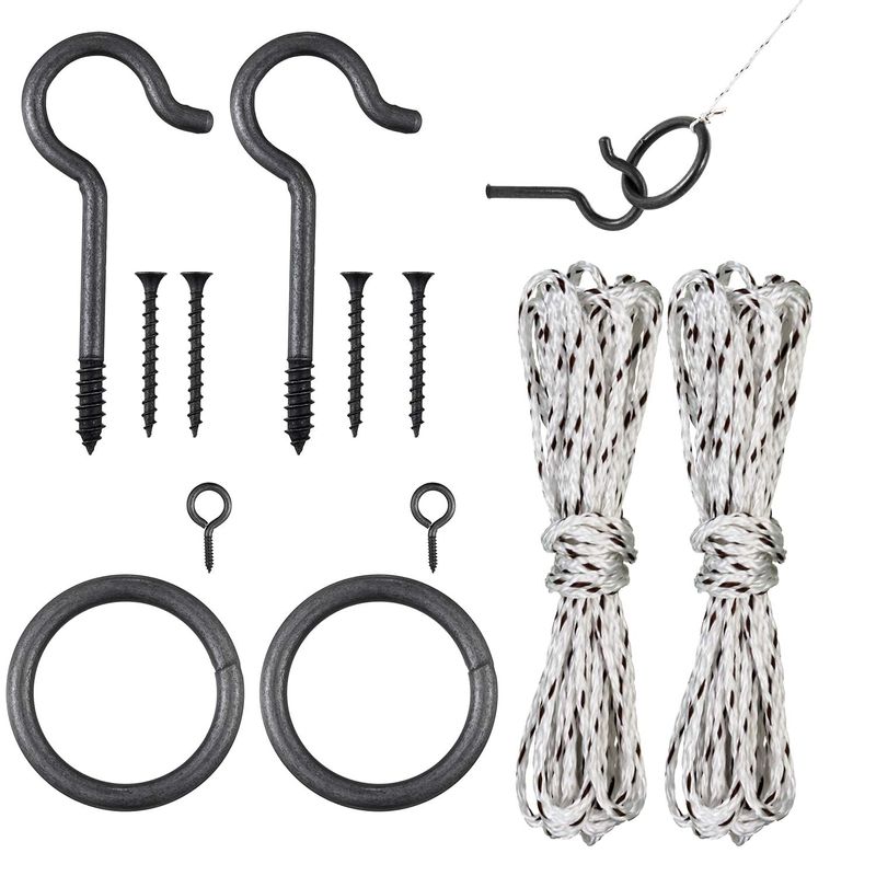 WHQXFDZ 2 Set Hook and Ring Toss Game Hardware Set,Include Nylon String ...