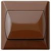 Simple Single Big Button Basic Indoor Light Switch Click Wall Plate Brown