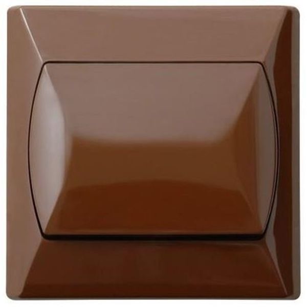 Simple Single Big Button Basic Indoor Light Switch Click Wall Plate Brown