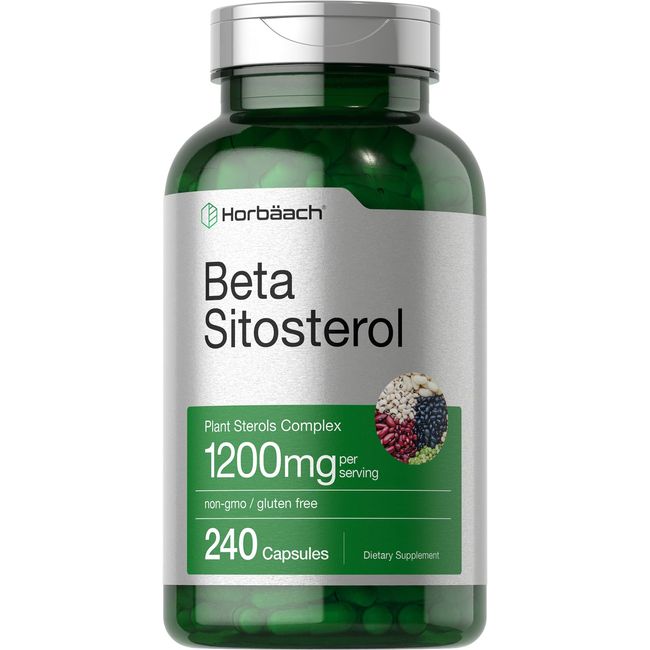 Beta Sitosterol 1200mg | 240 Capsules | Mega Strength | Plant Sterols Complex | Non-GMO, Gluten Free Supplement | by Horbaach