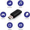 Verbatim 49065 64GB Pinstripe USB Drive - Black