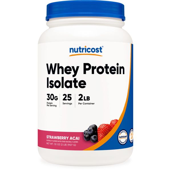 Nutricost Whey Protein Isolate (Strawberry Acai, 2 Pounds)