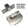 QCAA Solid Brass Roller Catch, Satin Nickel, 2 Pack