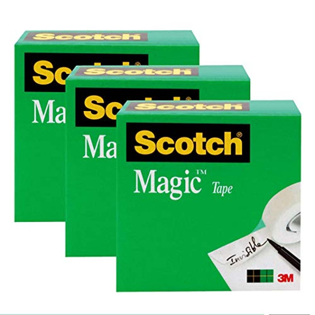Scotch Magic Tape, 3 Rolls, Numerous Applications, Invisible, Engineered  for Repairing, 3/4 x 1296 Inches, Boxed (810-3PK)