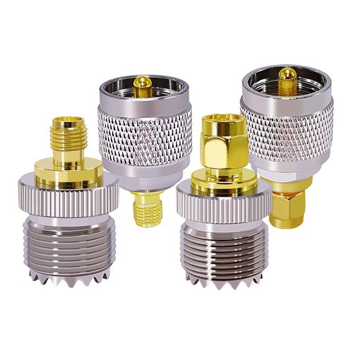 SMA to UHF Antenna Adapter, SMA to PL259 SO239 UHF VHF FR Coaxial Connector Kit for CB Radio Antenna, Coax Cable Connector Adapter Kit for Handheld Ham Radio Antenna/Walkie Talkie/Amateur Radio 4Pcs