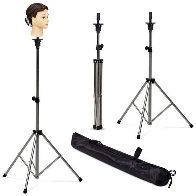 Neverland Beauty Beauty Stand, Clamp, For Mannequins, For Hairdresser Training, Commercial Use, Tripod Stand for Wigs, Altitude Adjustment, Includes Carrying Case, 31.5 - 52.4 inches (80 - 133 cm)