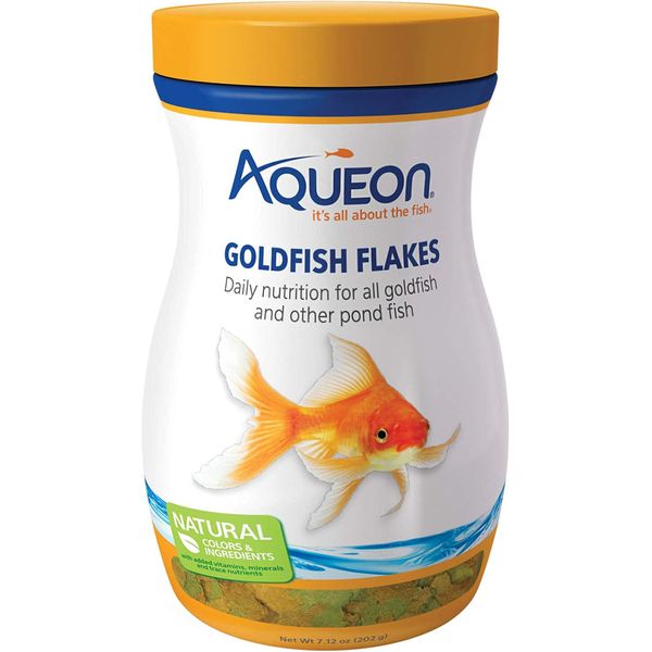 Goldfish Fish Food Flakes 7.12 Ounces Nutrient-Rich Flakes for Healthy Fish