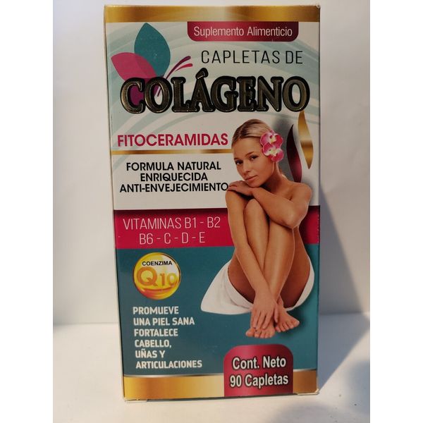 COLLAGEN COLAGENO 90 Caps Fitoceramidas Dietary Supplement  Anti-Envejecimiento