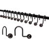 Iconikal Rust Resistant Decorative Shower Curtain Hooks, Bronze Ball, 12-Pack