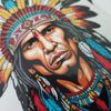 Apache Indian Chief Head Bumper Sticker Graphic Decal x 2 Pieces