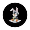 Easter Penguin Bunny's Ears Cute Holiday Design PopSockets Adhesive PopGrip