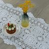 kilofly Handmade Crochet Lace Rectangular Table Runner 15 x 51 Inch, White