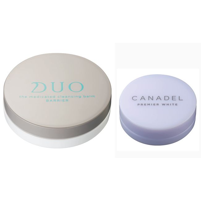 DUO The Medicated Cleansing Balm Barrier 20g + CANADEL Canadel Premier White All-in-One 10g Travel Set [Quasi-drug] Mini Size Trial Eyelashes OK W Face Wash Not Required Additive-free Essence Cream Skin Care