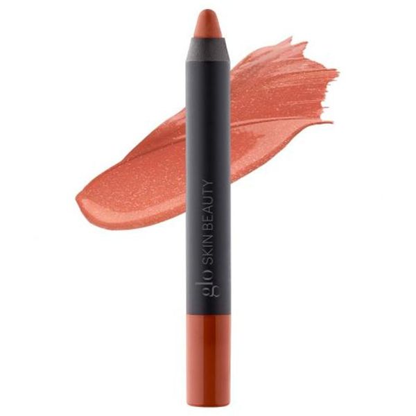 Glo Skin Beauty Cream Glaze Lip Crayon in Praline - Shimmery Toasted Brown Sugar - Glossy Crayon Lipstick, 6 Shades