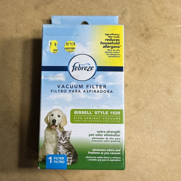 Febreze VACUUM FILTER BISSELL STYLE 1526 Extra Strength Pet Odor Eliminator  New