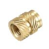 uxcell Knurled Insert Nuts M3 x 5.7mm Length x 4.6mm External Diameter Female Thread Brass Embedded Nuts 120pcs