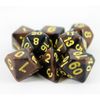 Paladin Roleplaying Black and Brown Dice - RPG DND Set - 'Werewolf'