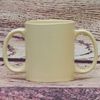 ANCIENTIMPEX Dual Handle Mug (2 Handled) Ceramic Drinking Mug for Secure Hold - 350 Ml, Yellow Color