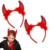 UILYNIU 2 Pack Halloween Devil Horn Headband (Red)