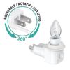 Plug in Night Light,TWDRTDD Adjustable E12 Base Socket Night Light with On/Off Switch for Making Decorative Night Lights (Glass Ring,3Pin Plug, White)