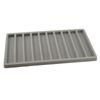 boxdisplays 10 Compartment Bracelet Tray Insert (BD96-10) - Full Size - Grey