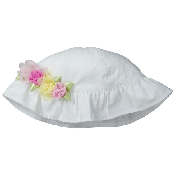 Kate Mack Girls' Little Radiant Roses Swim Hat, White, 2-4T